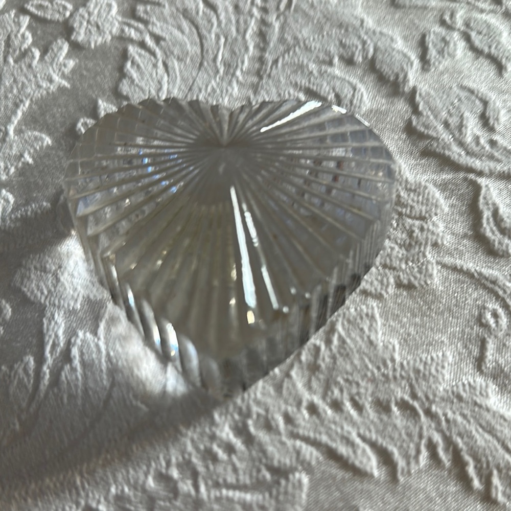 Vintage Waterford Crystal Heart Paperweight